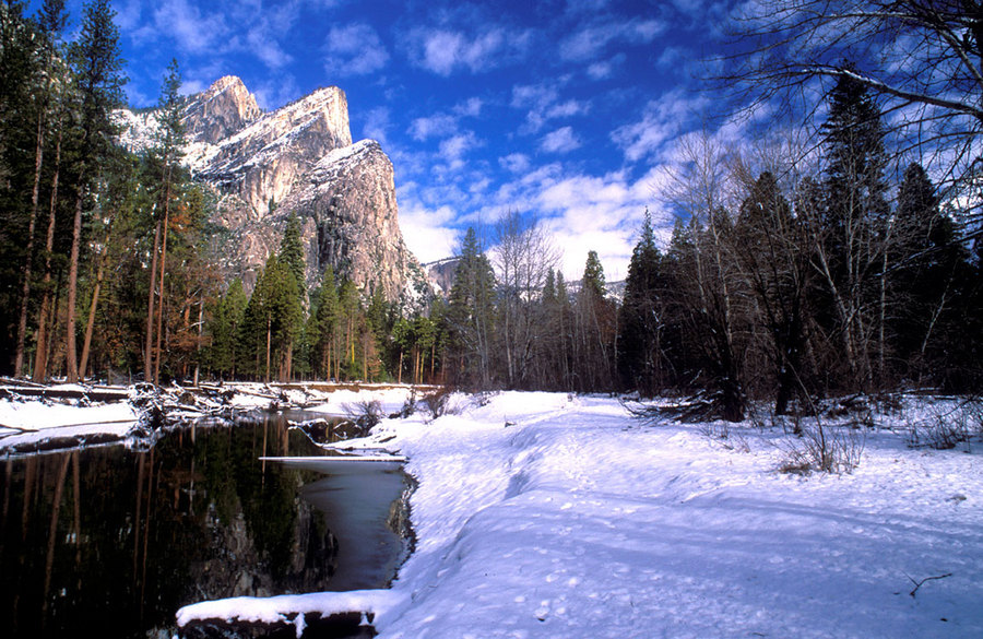 Three Brothers Yosemite : Winter : JOHN MURK PHOTOGRAPHY