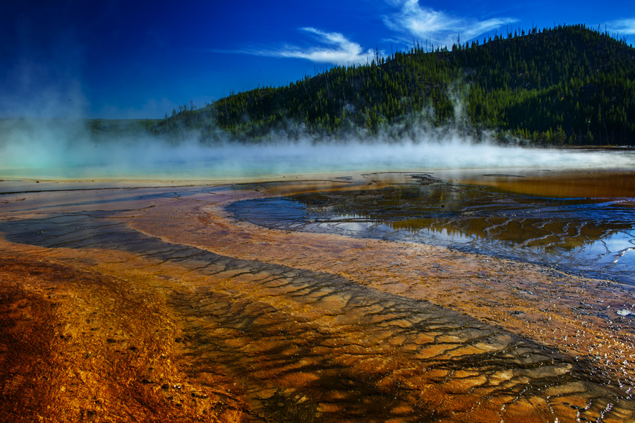 Grand Prismatic Springs : Yellowstone National Park : JOHN MURK PHOTOGRAPHY