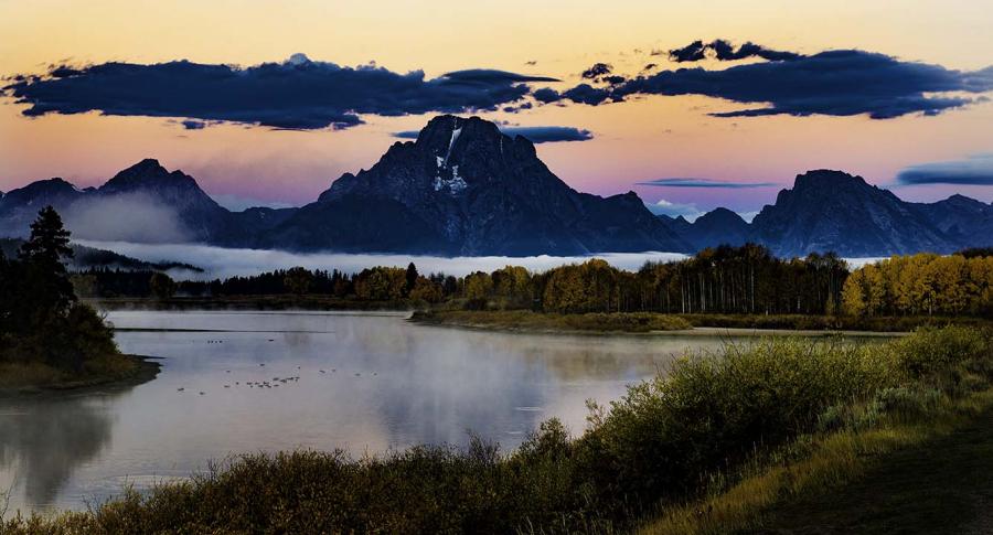 Oxbow Pre Sunrise : Grand Teton National Park : JOHN MURK PHOTOGRAPHY